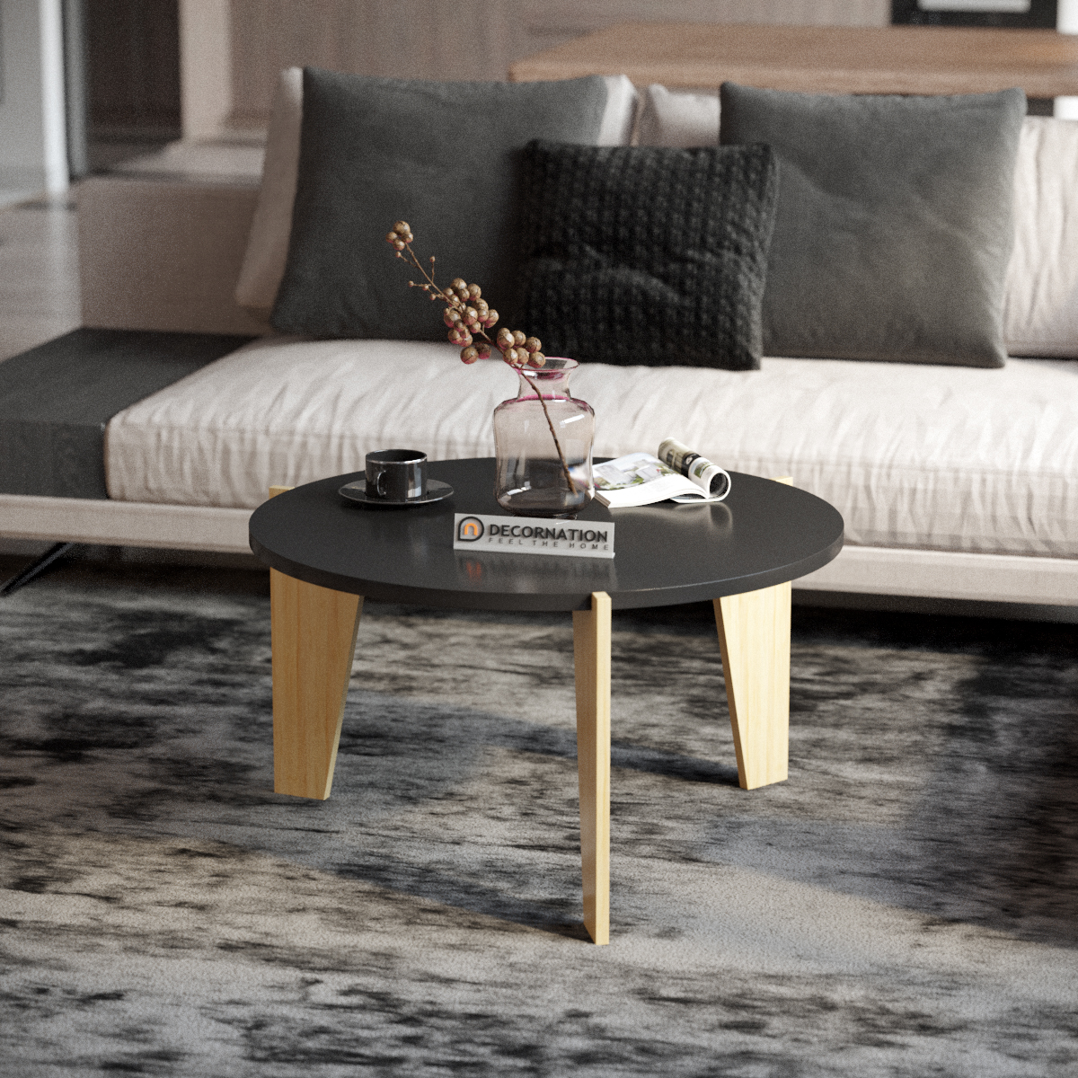 Aurora Wooden Coffee Table – Black