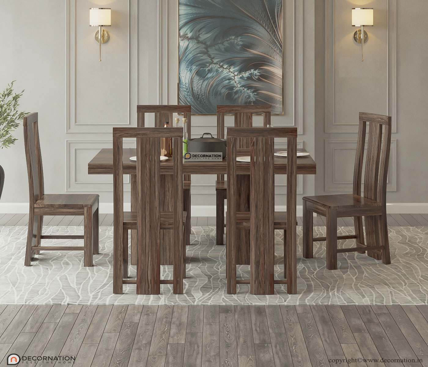 Nyla Dining Table Set - 6 Seater - Image 2