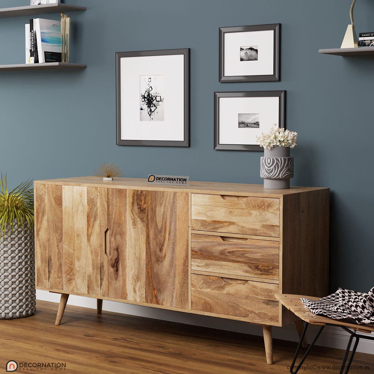 Denver Mango Wood Large Sideboard Decornation