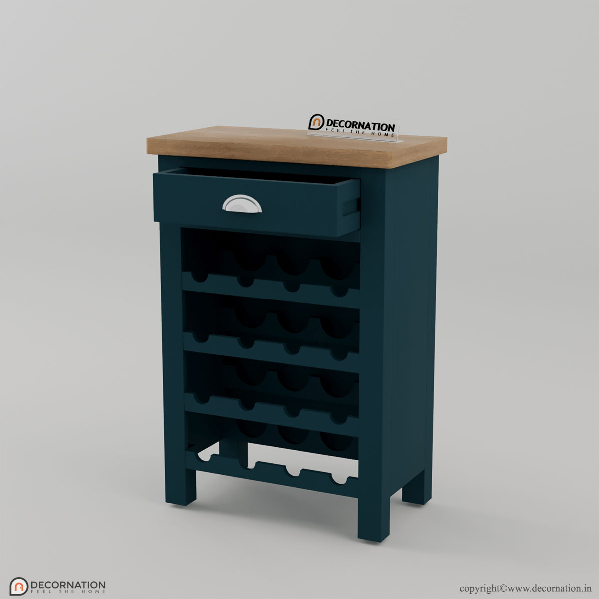 Cressida Wooden Wine Cabinet - Image 3