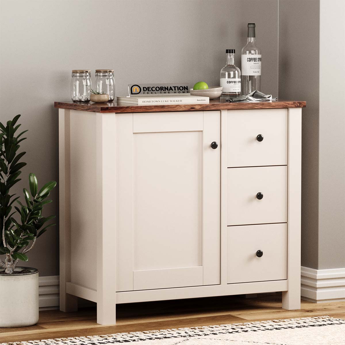 Saga Sideboard Cabinet – Off White