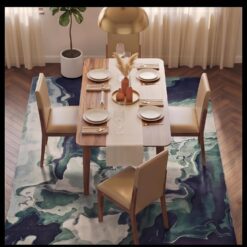 Italiana Dining Table Set- Walnut - 6 Seater